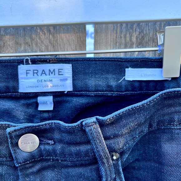 🎉HP🎉 *Frame Denim | L'Homme Black Skinny Jeans RN 139021 Cut 166500 Size 33 - Picture 5 of 11